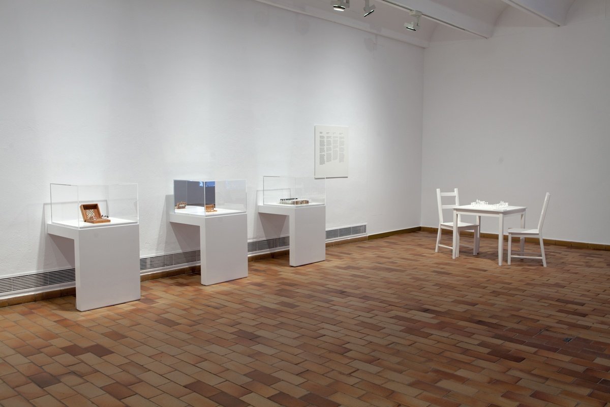 Installation view of “Endgame: Duchamp, Chess and the Avant-Garde,” 2016, at the Fundació Joan Miró.