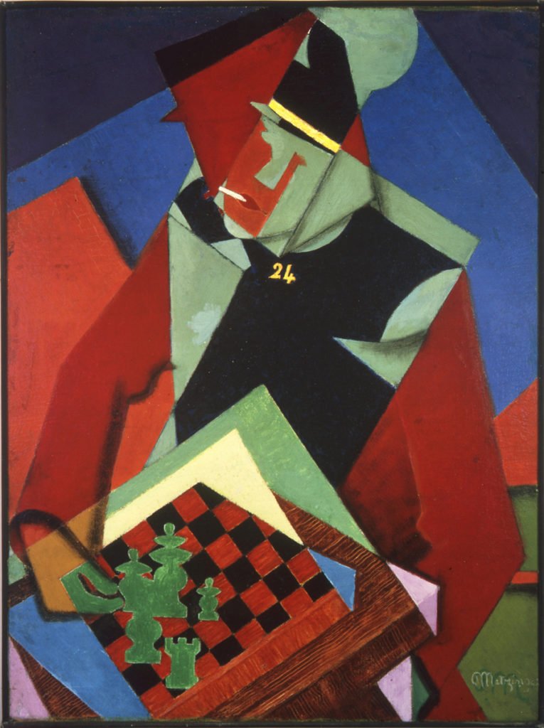 Jean Metzinger, Le Soldat à la partie d’échecs (Soldier at a Game of Chess), ca. 1915–16, oil on canvas.